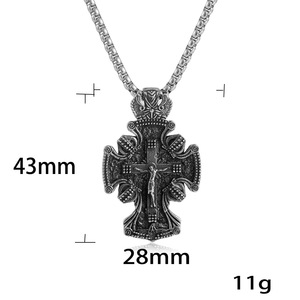 Stainless Steel <b>Cross</b> Pendant With Jesus Christ Design For Men And Women Fashion Necklace Gift 231099 - Product Image 4