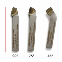 Jeu d'outils de tournage carrés à plaquettes en carbure CNC importés T5K10, 3 angles (45°, 75°, 90°), 16x16x110mm, OEM, Meilleur Prix