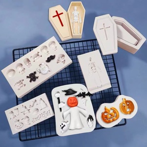 Halloween Silicone Fondant Molds Skulls Pumpkins Ghosts Cake Decorating Baking Supplies - Product Image 2