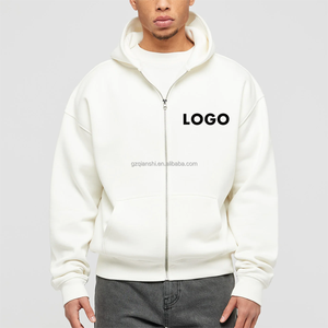 Hoodies zippés essentiels en molleton épais surdimensionnés de haute qualité pour le streetwear, personnalisables, fabriqués par des spécialistes - Product Image 4