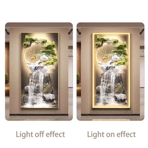 Quadro Decorativo Luminoso a <span class=keywords><strong>LED</strong></span> di Lusso con Alce per Parete di Fondo di Corridoio e Soggiorno, Decorazione Artistica per Ingresso di Benvenuto - Product Image 2