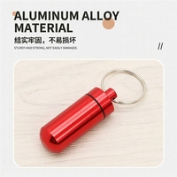 Organisateur de pilules en aluminium étanche 7 jours, tube porte-clés scellé, mini bouteille métallique 5ml pour voyage EDC, logo personnalisé