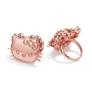 Anello UWIN personalizzato a forma di pepita HK in acciaio inossidabile placcato oro PVD, anello resistente con carattere per donna, misura regolabile, anello a forma di gatto - Product Image 3