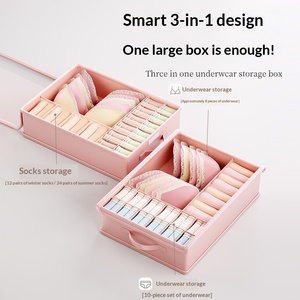 Fabric Underwear Panty Storage Box Drawer Divider Organizer Compartmentalized Storage Bra Sock Storage Tool 16L Capacity - Product Image 6