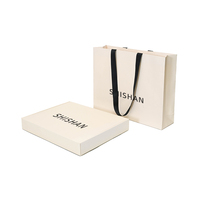 Bonnet en Satin Imprimé avec Logo Personnalisé Boîtes d'Expédition Postales Emballage Chouchous avec Noeud pour Cheveux en Soie Boîte Cadeau en Carton Pliable avec Sac