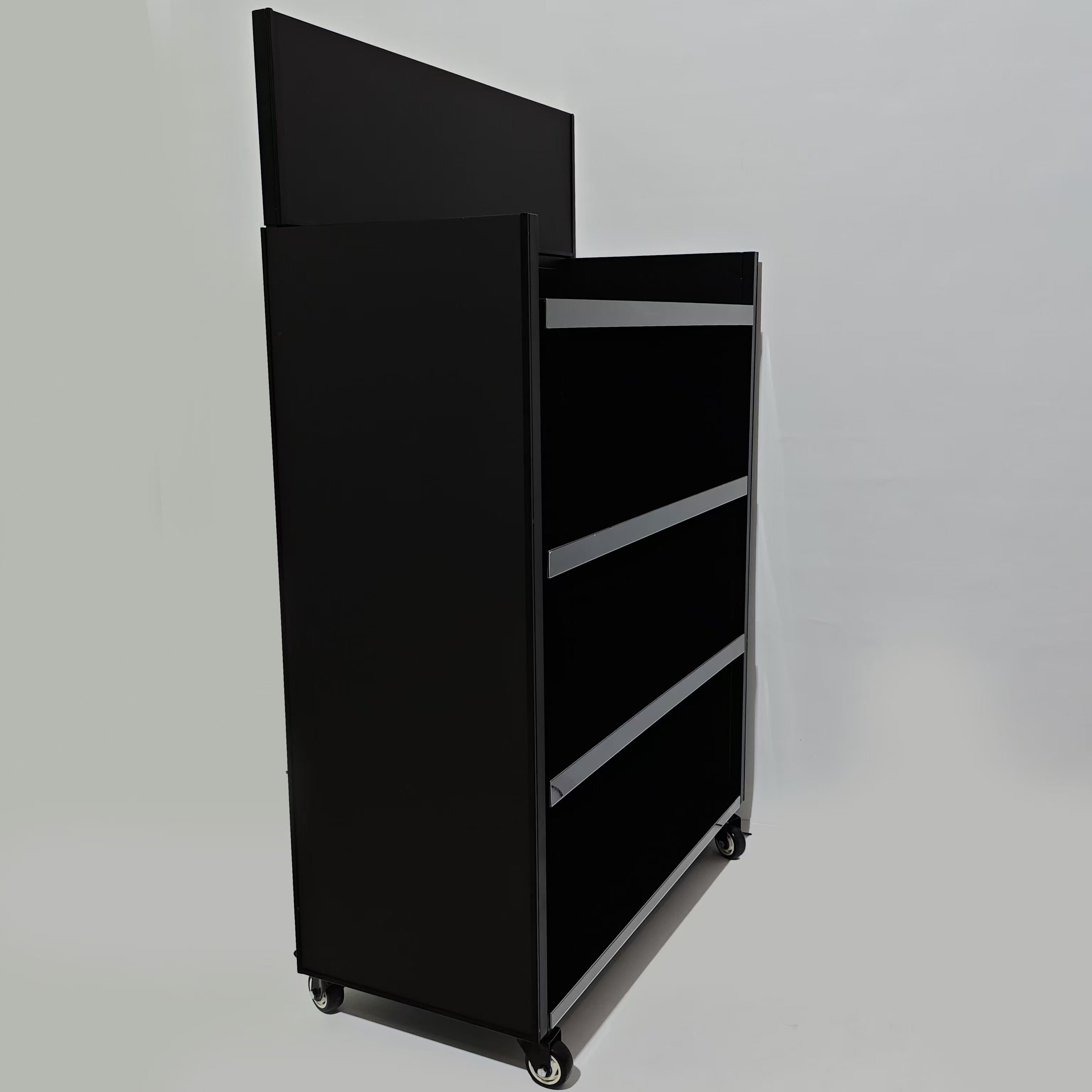Hardware Tools Display Stand Heavy Duty 4 Tiers Metal Display Racks Detachable Floor Stand Shelf with Caster for Repair Shop — view 5