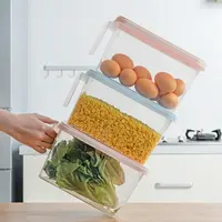 Food Storage Organizer Frische Box Kunststoff Lebensmittel Vorrats behälter Küche Kühlschrank Organizer Kühlschrank mit Deckel und Griff