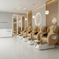Fauteuils de pédicure de luxe grand format, populaires pour salons électriques, avec fonction massage intégral et cuvette de spa pour les pieds