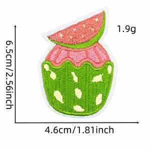 Patchs brodés thermocollants motif pastèque estivale pour la décoration de vêtements d'enfants, chaussures et chapeaux - Product Image 2
