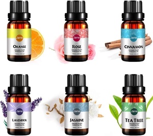 Coffret Cadeau de 6 Huiles Essentielles d'Aromathérapie de Premier Choix : Rose, Lavande, Tea Tree, Jasmin, Orange Douce, Cannelle pour Diffuseur, Massage et Soin de la Peau - Product Image 1
