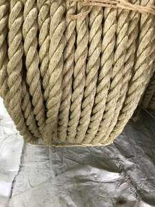 12mm/18mm2 8mm/38mm 3 untai memutar tali serat Sisal alami minyak diperlakukan dengan panjang 220m/gulungan pasokan pabrik - Product Image 3