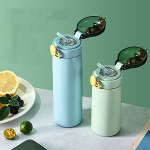 460ml Custom Logo Best Selling Fashion Design Sublimation Stainless Steel <strong>Water</strong> Bottle Silicone Straw <strong>Water</strong> Filter Bottle - Product Image 4