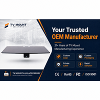Étagère murale simple pour DVD en verre trempé de 6 mm, taille 460x250 mm, pour appareil AV