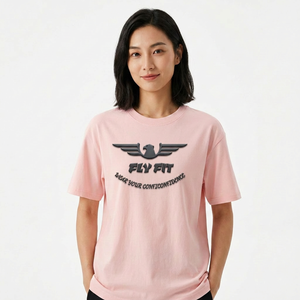 เสื้อยืด Fly Fit International รุ่นวินเทจ แองเจิล คอกลม แขนยาว พิมพ์ลายดิจิตอล ผ้าคอตตอนผสม ทรงหลวม น้ำหนัก 320 กรัม สำหรับผู้ชายและผู้หญิง - Product Image 1