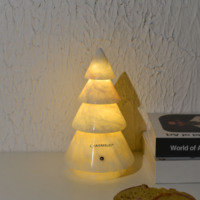 Lampe de table moderne en albâtre en forme de sapin de Noël, pour intérieur, bureau, table basse, articles décoratifs, décoration de la maison