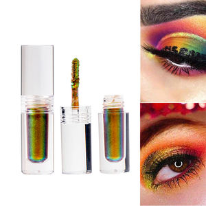 Cosméticos Camaleón Duochrome Sombra de ojos metálica OEM Líquido Sombra de ojos multicolor - Product Image 3