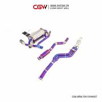 Tuyau d'échappement Catback en alliage de titane et acier inoxydable poli miroir avec soupapes à commande vocale pour F3X 335I 435I