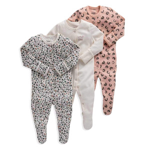 Combinaison-pyjama unisexe Amropi pour bébé, lot de 3, en coton respirant, manches longues, pour nouveau-né de 6 à 9 <span class=keywords><strong>mois</strong></span>, toutes saisons - Product Image 3