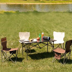 Camping <b>Folding</b> Moon <b>Chair</b> Egg Roll <b>Table</b> Outdoor PortableTable Home <b>Dining</b> <b>Table</b> for Pinic Camping - Product Image 6