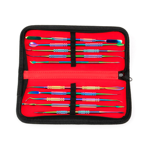 10 pezzi Multi titanio colore dentale laboratorio ceretta Kit strumenti intagliatori modellazione cera spatola di miscelazione coltello - Product Image 1