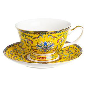 Service à café et soucoupe en céramique émaillée style rétro Palais, vaisselle de haute qualité pour le thé de l'après-midi à la maison - Product Image 5
