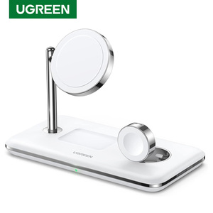Estación de Carga Inalámbrica 3 en 1 UGREEN con Certificación <span class=keywords><strong>MFi</strong></span> de 25 W, Soporte de Carga Inalámbrico, <span class=keywords><strong>Cargador</strong></span> Inalámbrico de 15 W para iPhone y iWatch - Product Image 1