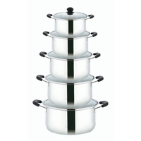 Meisite Casseroles en Acier Inoxydable Batteries de Cuisine Marmites & Faitouts Anti-adhésifs Soupières Sopa Palayok Ustensiles de Cuisine