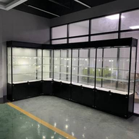 Vitrine murale avec lumière LED Vitrine en verre Offre Spéciale Vitrine de magasin de fumée Vitrine avec porte en verre