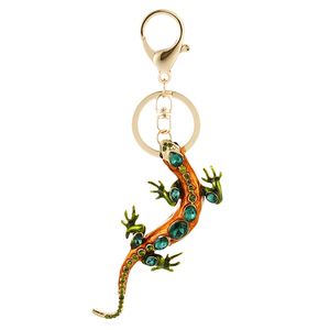 Phim hoạt hình quyến rũ động vật Rhinestone thằn lằn Keychain trong hợp kim độc đáo lưu niệm <span class=keywords><strong>Key</strong></span> cho Christmas/quà tặng sinh nhật - Product Image 1