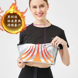 Amazon.com Sweat T-shirt Fitness Running Sports Yoga Clothes Burn fat Slimming Plastic Shirt Burst Sweat Short-sleeved Women