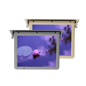 17 "cơ giới xe buýt lật xuống màn hình DC12V 24V Caravan van TV màn hình tự động xe LCD có thể gập lại phương tiện truyền thông máy nghe nhạc xe buýt mái màn hình - Product Image 4