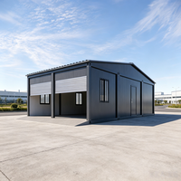Garage préfabriqué en acier pour 2 voitures avec portes à enroulement, abri de rangement modulaire extérieur à vendre