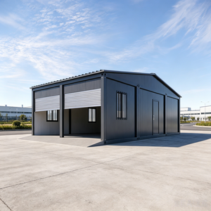 Garage préfabriqué <span class=keywords><strong>en</strong></span> acier pour 2 voitures avec portes à enroulement, abri de rangement modulaire extérieur à vendre - Product Image 1