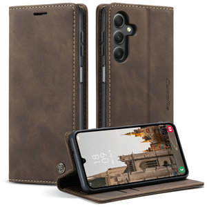 Étui en cuir à rabat magnétique durable de luxe du fournisseur d'origine pour Samsung pour Galaxy A14 A24 A34 A54 A74 étui de téléphone portefeuille - Product Image 1
