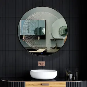 Yuvarlak akıllı otel 3D Led özel dekoratif Infinity tünel ayna