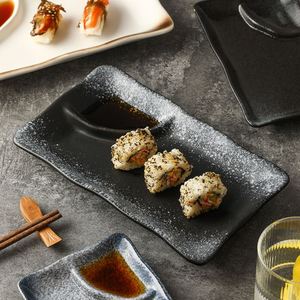 Japanese Style <b>Ceramic</b> Dumpling <b>Plate</b> with Vinegar Dish Rectangular French Fries <b>Plate</b> Porcelain Sushi Dessert <b>Plate</b> - Product Image 4