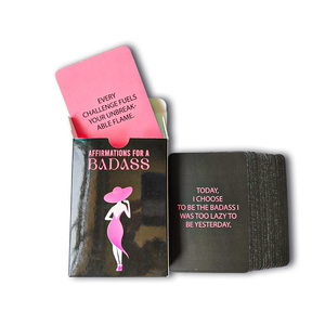 Juego de cartas personalizado pregunta personalizada manifestando familia pareja bebiendo impresión tarjetas de afirmación cubierta - Product Image 2