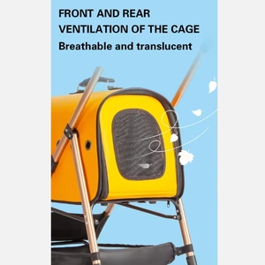 Meistverkaufter Faltbarer Moderner Glas-<span class=keywords><strong>Trolley</strong></span> mit 4 Rädern, Kapsel-Haustierwagen für Kleine Hunde - Product Image 4