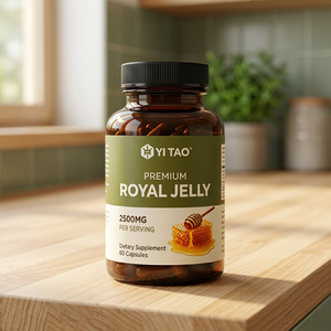 Gelée royale premium 2500MG en capsules par YI TAO, produit naturel des abeilles pour la vitalité et la santé de la peau, 60 unités - Product Image 1