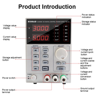 Alimentation électrique numérique programmable réglable de précision KA3005D, alimentation de laboratoire, 30V 5A + prise AC/DC pour ordinateur portable, téléphone