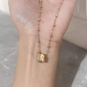 Collier Bouddha Maitreya en argent pur plaqué or 18 carats Furong, incrusté de tourmaline rose, pendentifs de mode nationale, charmes - Product Image 3