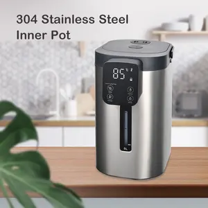 Nueva olla térmica eléctrica 5L 4L Airpots de acero inoxidable dispensador de caldera de agua bomba de té y café hervidor de aire olla térmica eléctrica