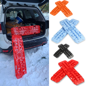 차량 외장 액세서리 2개 세트 미니 오프로드 접이식 타이어 사다리 트랙 모래 진흙 눈 탈출 견인 보드 - Product Image 2