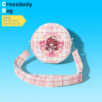 Sac bandoulière cylindrique portable, design anime personnalisé, sac à bandoulière rond, prix d'usine, sac à main personnalisé pour femmes, motif dessin animé