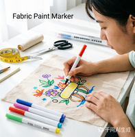 Ensemble de marqueurs pour tissu de qualité supérieure - 12 couleurs |   Peinture textile lavable non toxique pour la mode DIY, les chaussures et les projets d'artisanat
