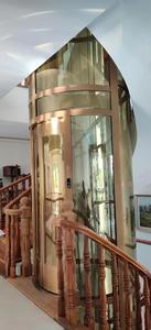 ZUBHUI 320kg-450kg Ascensor de lujo de oro rosa Ascensor circular Ascensor redondo <span class=keywords><strong>para</strong></span> el hogar - Product Image 6