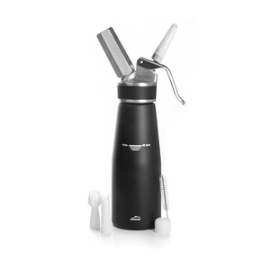 Dispenser per panna montata Siphon Black da 500 ml in acciaio inossidabile per la preparazione di dessert - Product Image 1