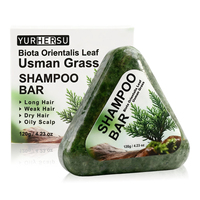 Shampooing Solide Usma Grass & Cedarwood - pour la Croissance et l'Épaississement des Cheveux, Réduit la Chute des Cheveux, Entièrement Naturel, Usine OEM/ODM GMP