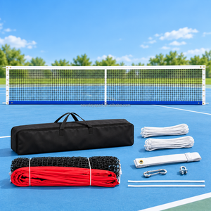 Red de Tenis Portátil de Acero Resistente Personalizada OEM, Red Deportiva para Exteriores con Logotipo y Bolsa de Transporte - Product Image 1