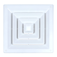 Vente directe usine – Diffuseur carré en plastique personnalisé, angle de lame 90°, ouverture latérale, loquet, stores modernes à fixation murale, garantie 2 ans